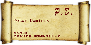 Potor Dominik névjegykártya